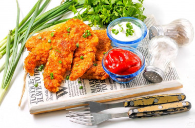 Nuggets in a frying pan