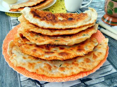 Chebureks from custard dough