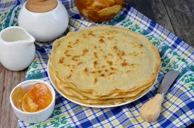 Pancakes on water without eggs are thin