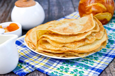 Pancakes on water without eggs are thin