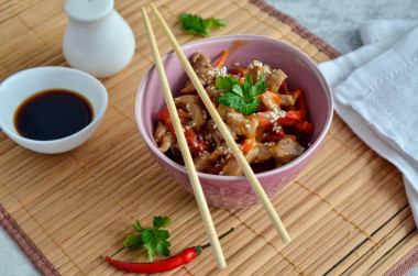 Chinese meat in sweet and sour sauce