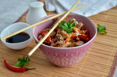 Chinese meat in sweet and sour sauce