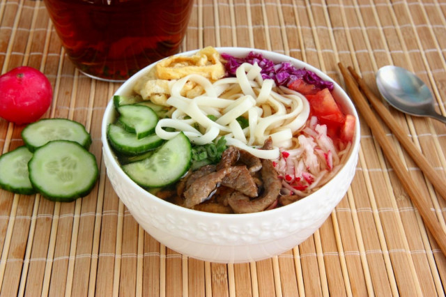 Cooksi in Korean with meat