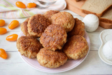 Fluffy minced pork cutlets